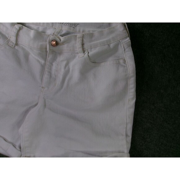 Old Navy Shorts Womens 4 SweetHeart White Denim Cuffed Stretch Bright White - Picture 2 of 13